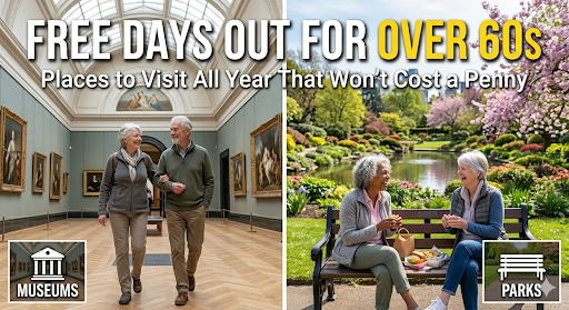Older couple enjoying a free days out for over 60sat a UK heritage