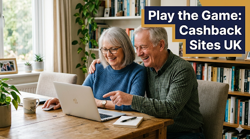 cashback sites uk — older couple saving money online