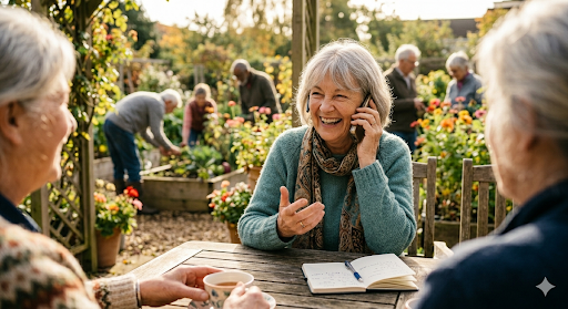 older lady overcoming oneliness after bereavement