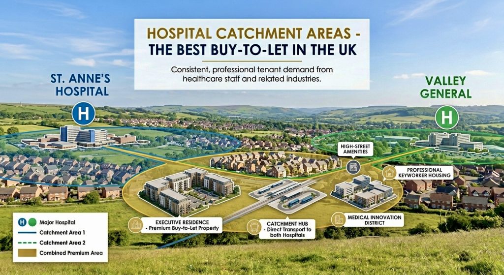 buy to let areas near hospitals — reliable rental demand for retirement landlords
