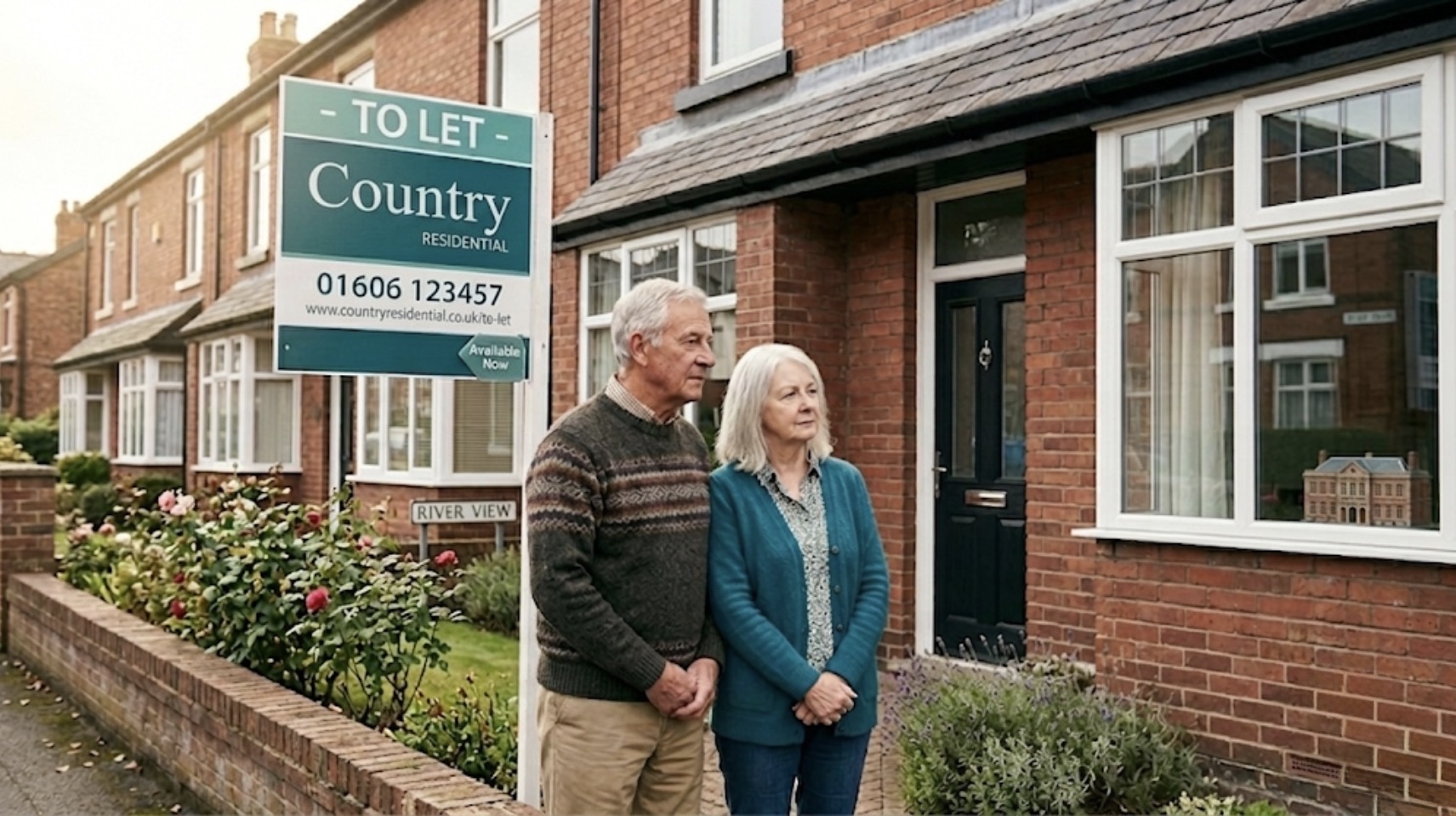 Couple considering buy to let in retirement outside a rental property