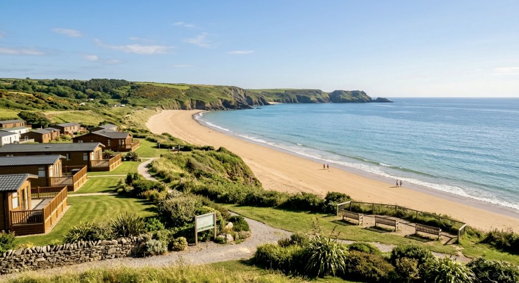 holiday park over 60s coastal beach
