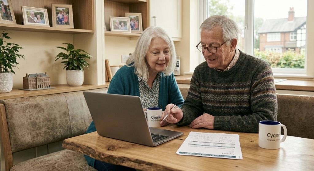 retired person reviewing healthcare costs and insurance documents abroad