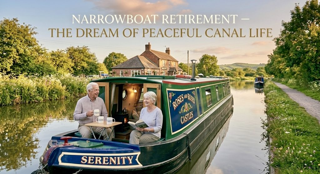 narrowboat living in retirement on UK canal