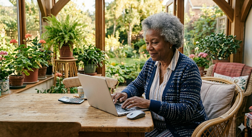 Older woman reviewing bank statement — tax on pensioner savings