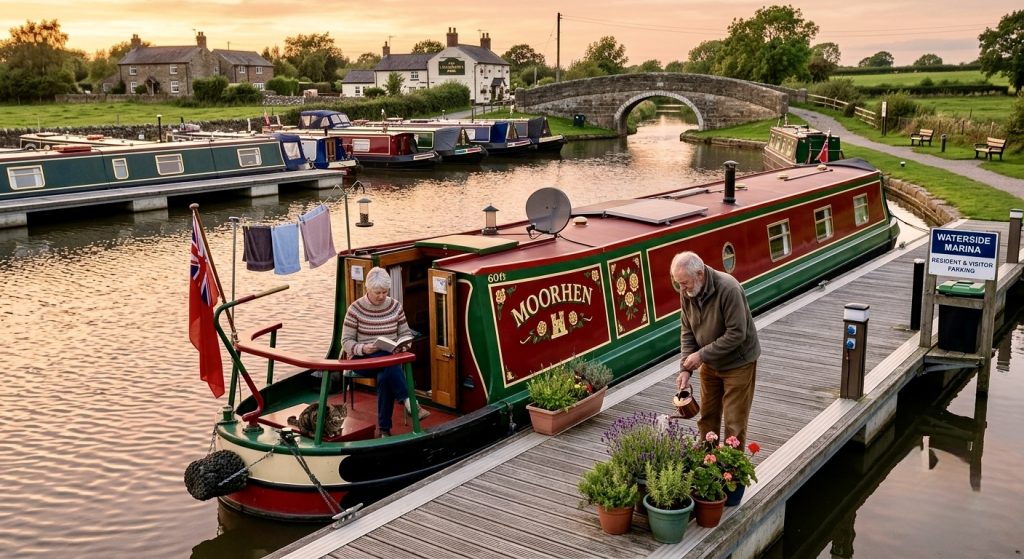 residential marina narrowboat retirement UK