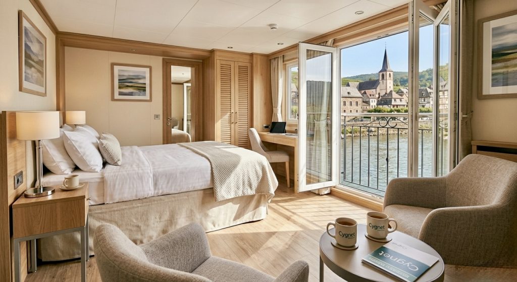 River cruises over 60s Cozy cabin with scenic river view.
