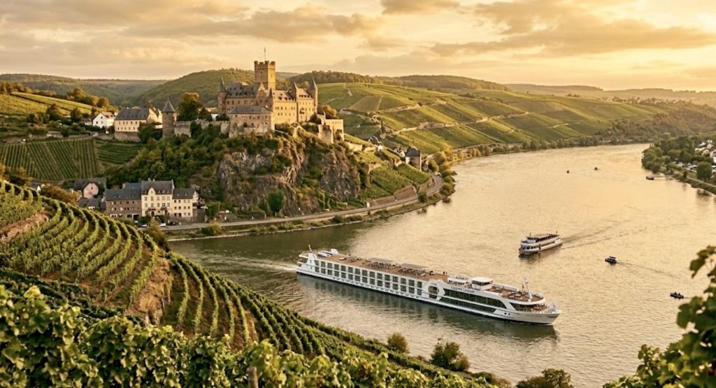 Danube river cruise castle scenery