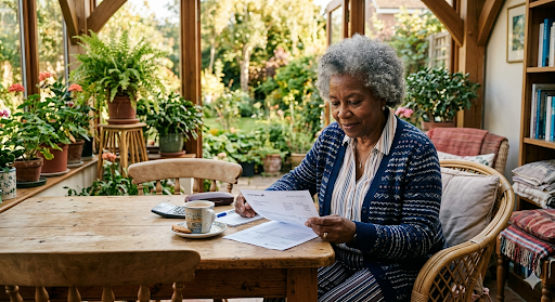 Pensioner opening a Cash ISA account online at home
