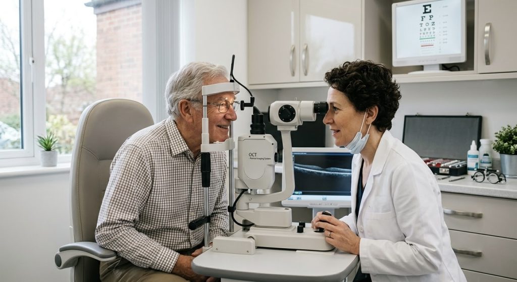 Lens replacement surgery abroad eye examination
