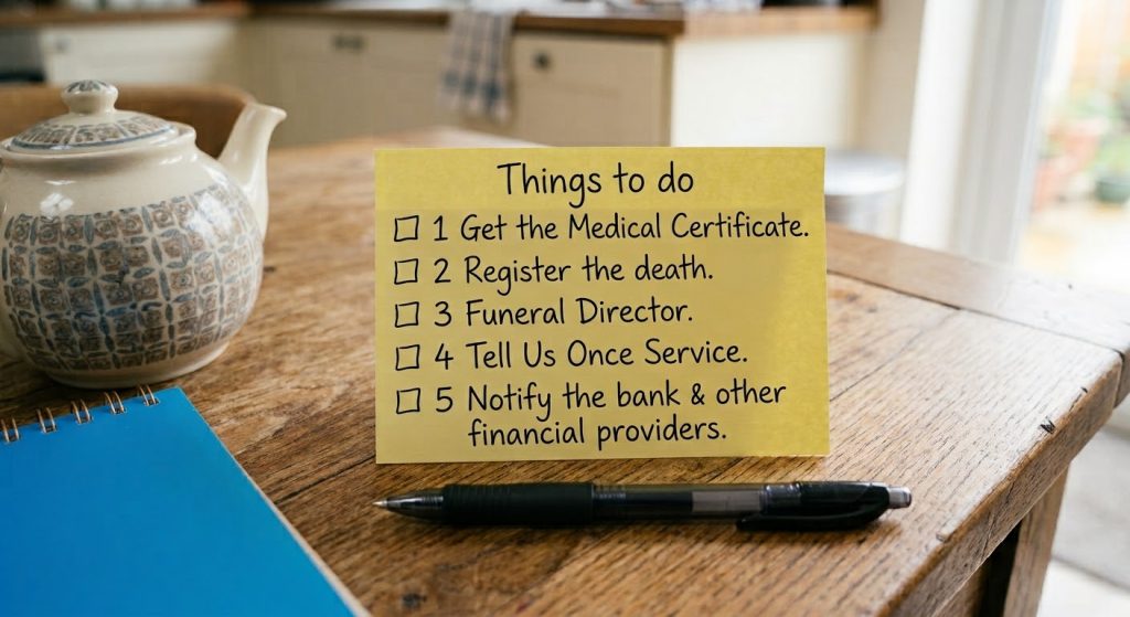 bereavement checklist 5 steps at a glance