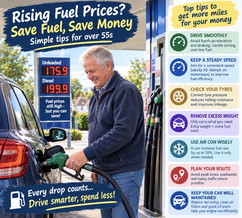 Google Maps showing live fuel prices at petrol stations near Warrington